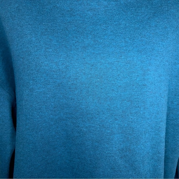 Large Danskin Teal Blue Green Sweatshirt Womens Comfortable Front Pocket - Picture 7 of 14